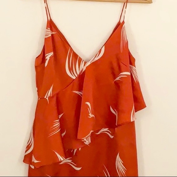 REVOLVE C/MEO Collective Silky Red-Orange Midi Dress - Picture 7 of 16